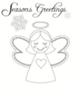 Christmas Card Angel (1 page)