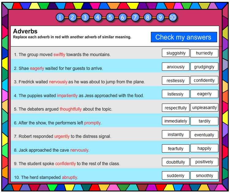 Adverbs Vocabulary Builder