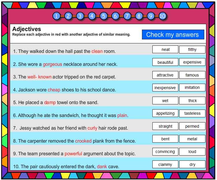 Adjectives Vocabulary Builder