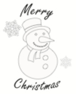 Christmas Card Snowman (1 page)
