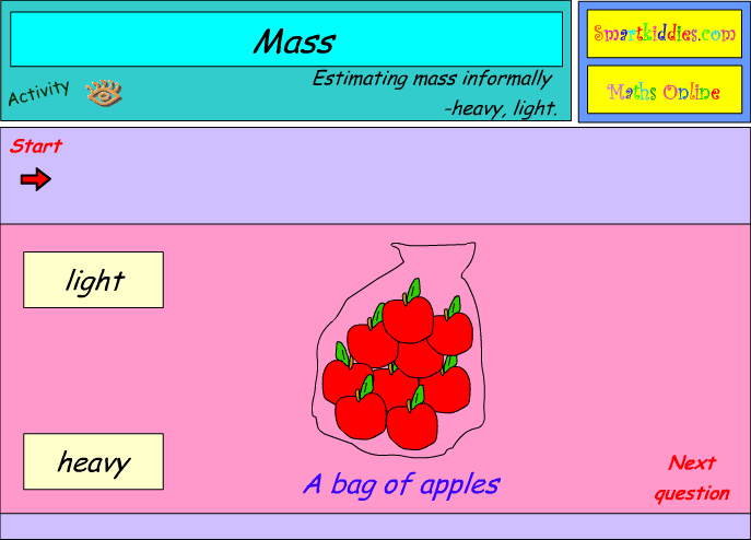 Mass language - comparing between light and heavy