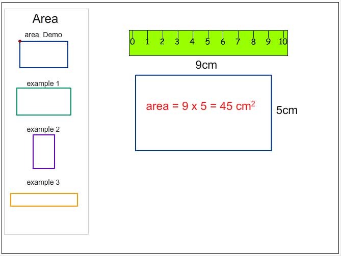 Calculating the Area of Rectangles in Square Centimetres