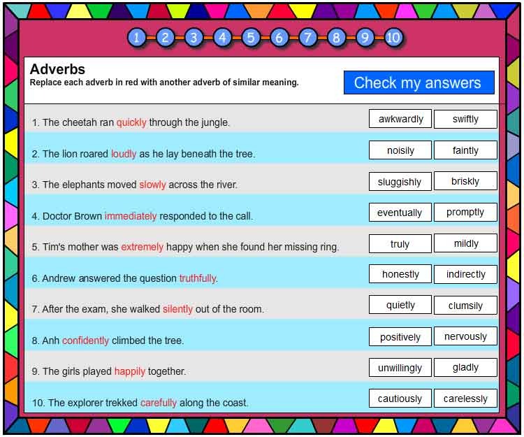 Adverbs Vocabulary Builder