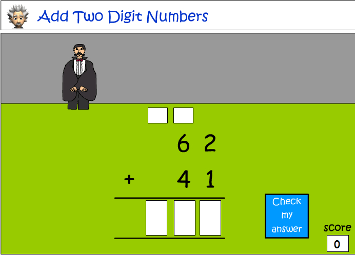 Addition of two digit numbers