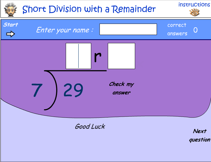 Division with remainders