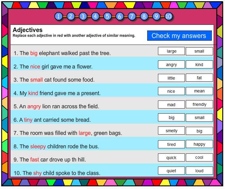 Adjectives Vocabulary Builder