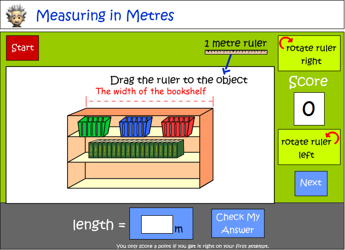 Measuring length in metres