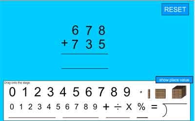 Model Addition, Subtraction, Multiplication, Division and place Value