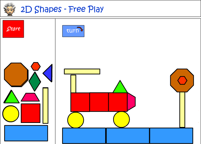 Using shapes to construct a picture