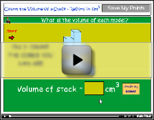 Calculate the volume of a stack - record in cubic centimetres tutorial