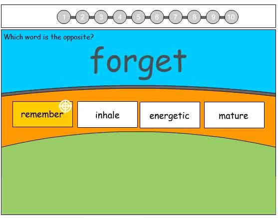 Antonyms Vocabulary builder