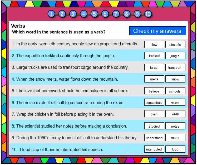 Verb Vocabulary Builder