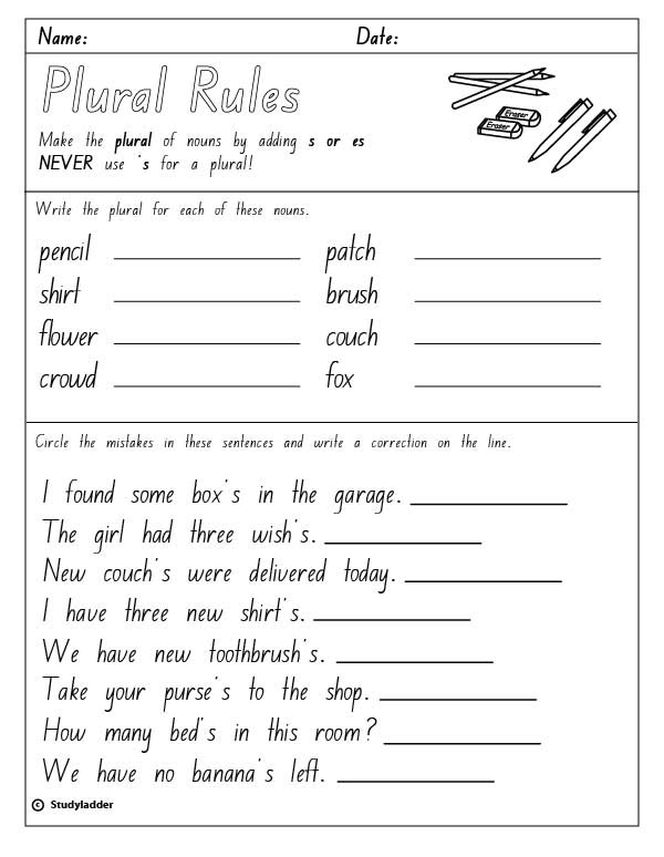 Plural Rules Adding s And es Studyladder Interactive Learning Games