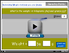 Measuring and recording weight in kilograms and grams tutorial