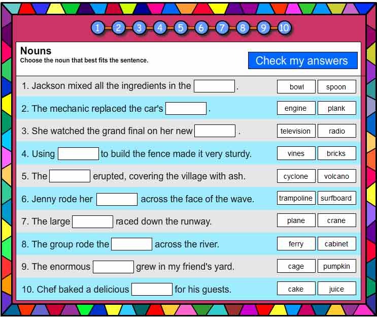 Nouns Vocabulary Builder