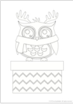 Decorate a Christmas Owl (1 page)