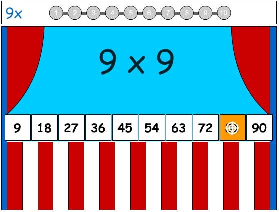 9X Tables Game - Learn the Number Facts
