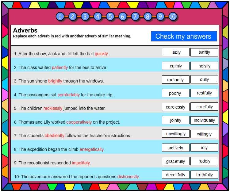 Adverbs Vocabulary Builder