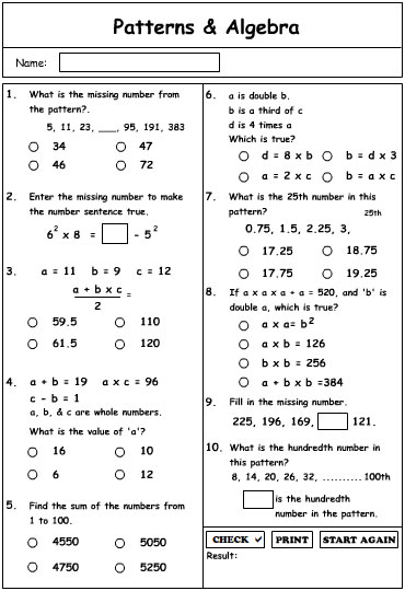 Patterns and Algebra Extension