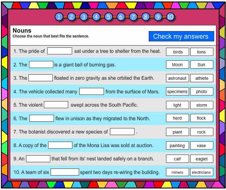 Nouns Vocabulary Builder