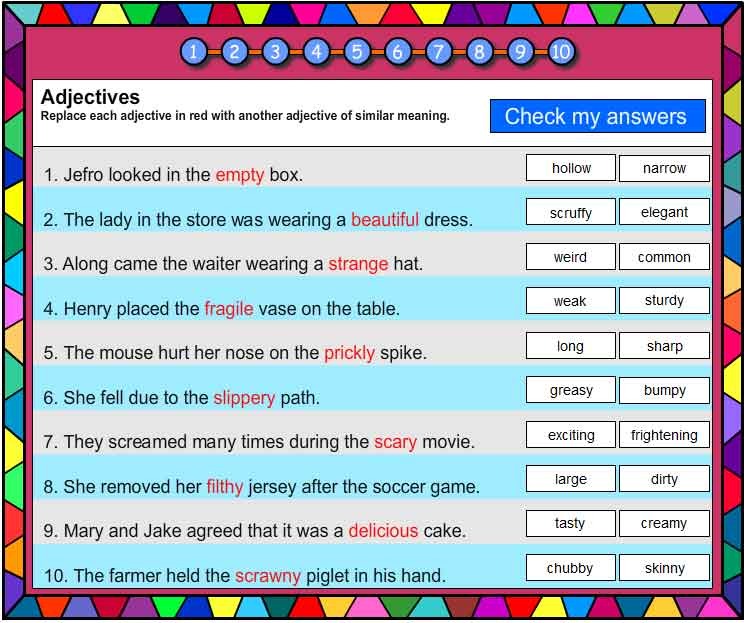 Adjectives Vocabulary Builder