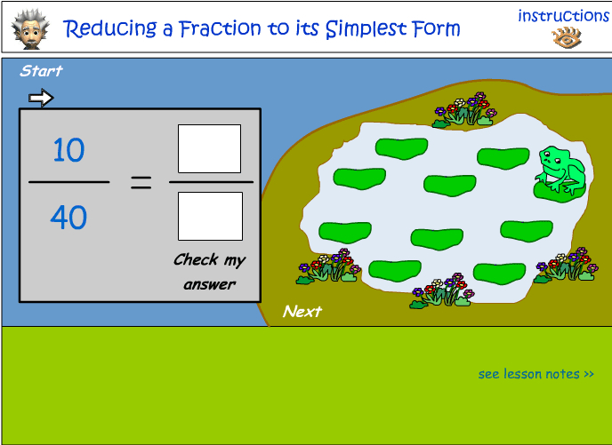 reducing a fraction to its simplest form