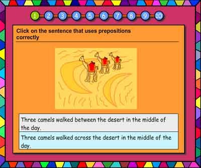 Prepositions Vocabulary Builder