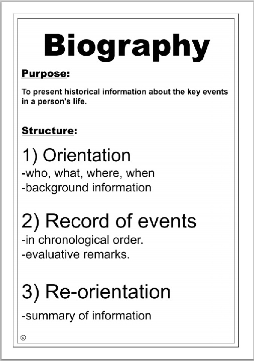 biography text generic structure
