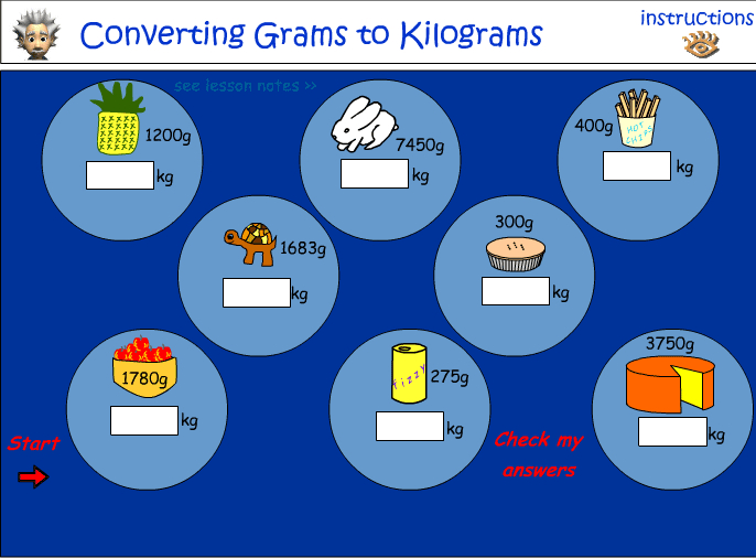 Converting grams to kilograms