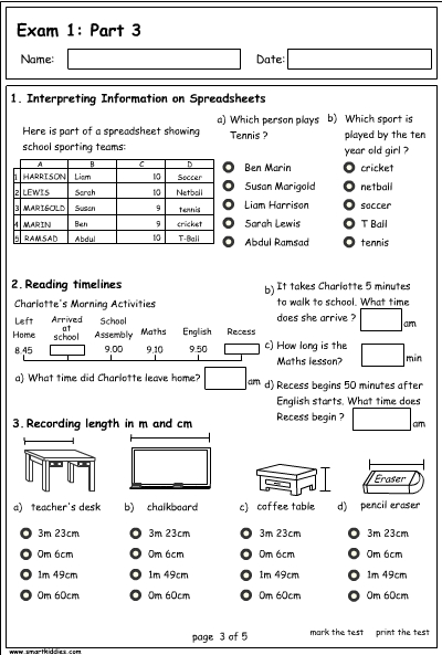 Exam 1 : Part 3