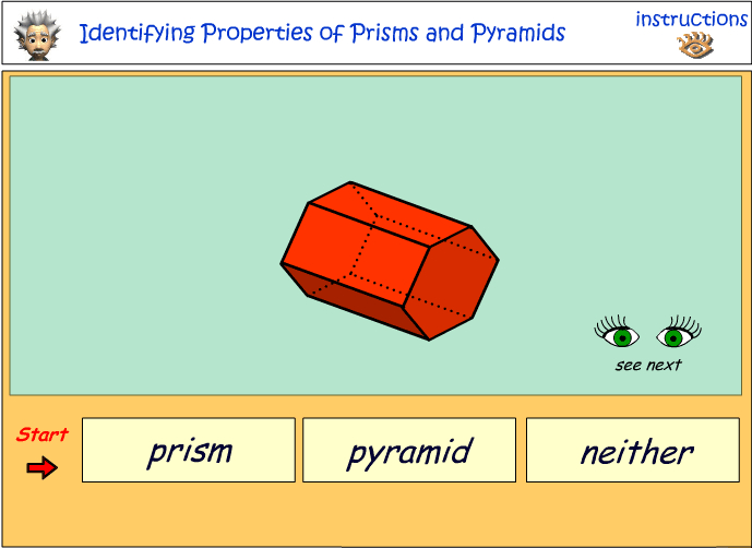 Identifying the properties of prisms and pyramids